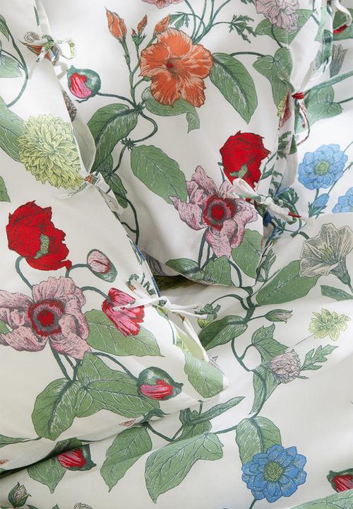 H&M - Floral double/king duvet cover set - white & floral