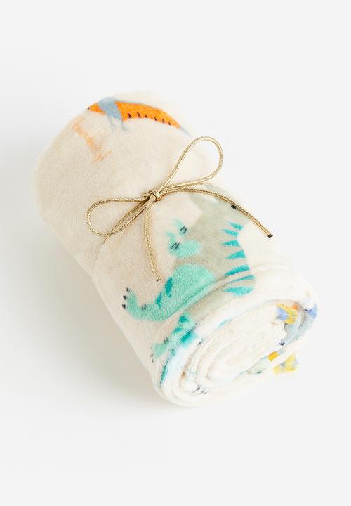 H&M - Patterned fleece blanket - beige