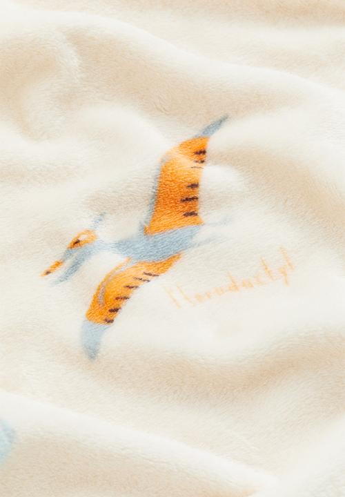H&M - Patterned fleece blanket - beige