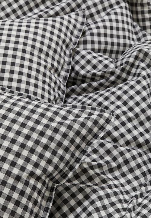 H&M - Patterned double/king size duvet cover set - grey