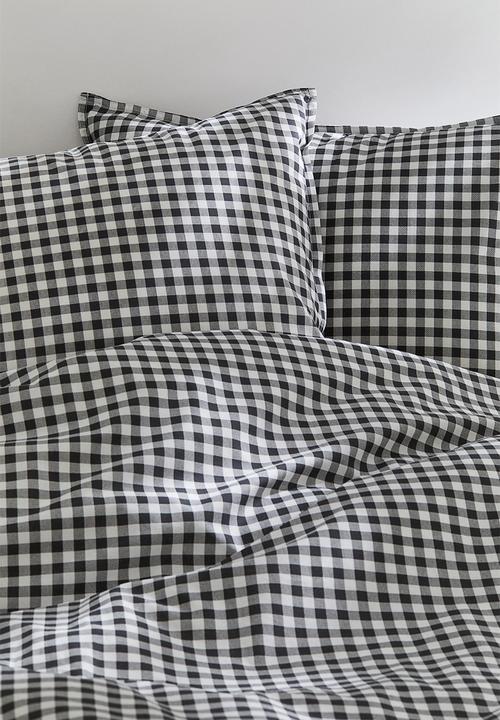 H&M - Patterned double/king size duvet cover set - grey