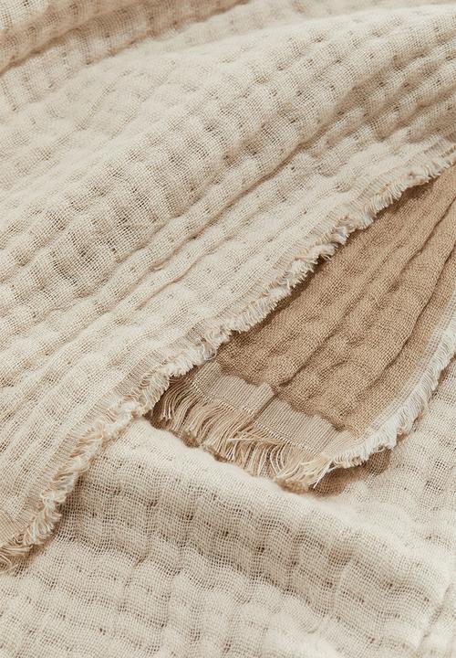 H&M - Cotton muslin blanket - beige