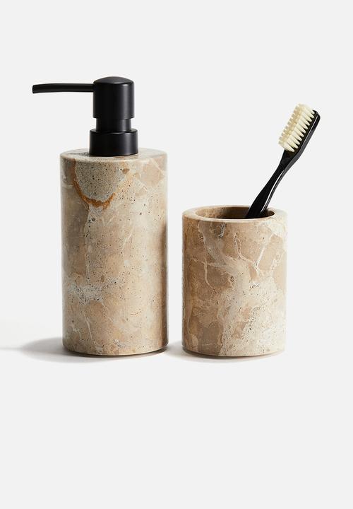 H&M - Marble soap dispenser - beige