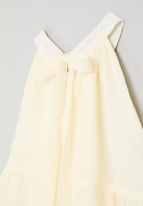 Pop Candy - Halter neck mesh dress - off white