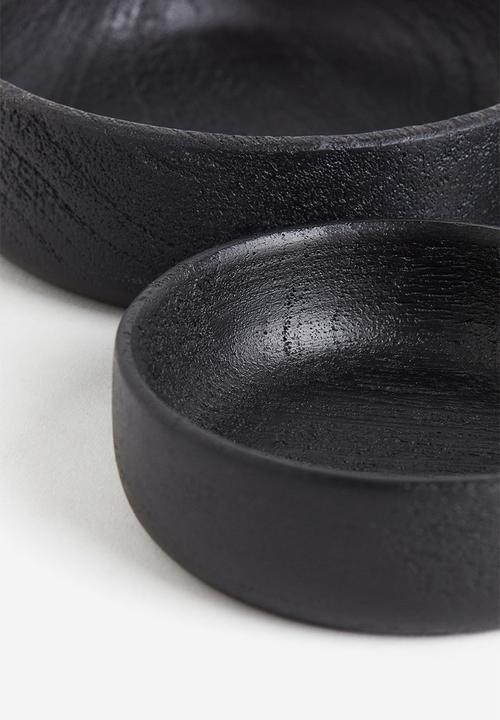 H&M - 3-Pack wooden bowls - black