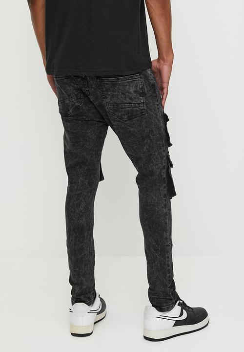 Brave Soul - Denim Jeans - Charcoal Acid Wash