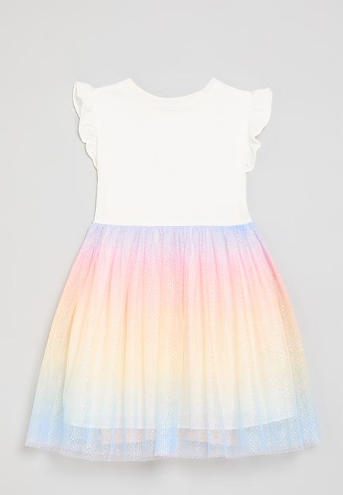 Pop Candy - Frilled sleeve mesh dress - multi