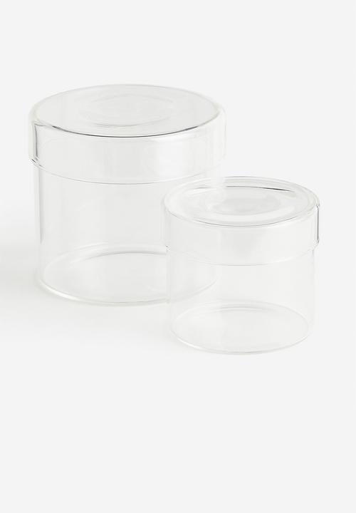 H&M - Glass box with a lid - clear glass
