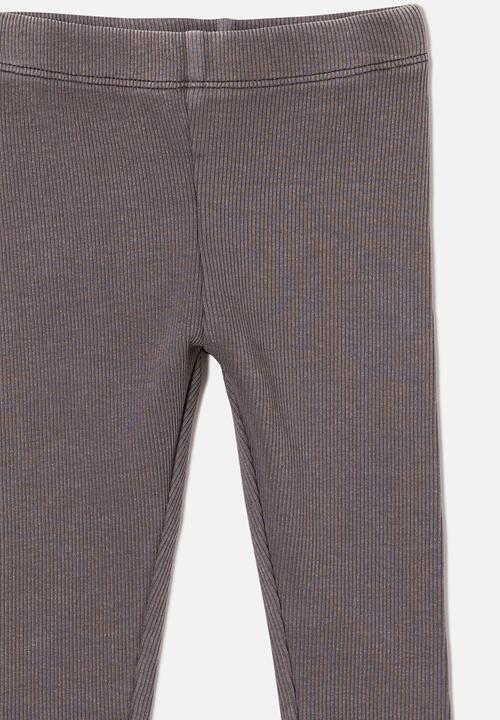 Cotton On - The row rib skinny legging - washed rabbit grey