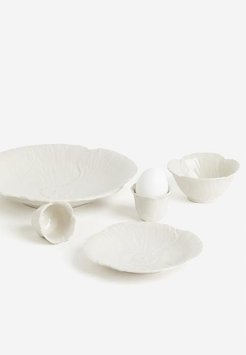 H&M - Small stoneware plate - white