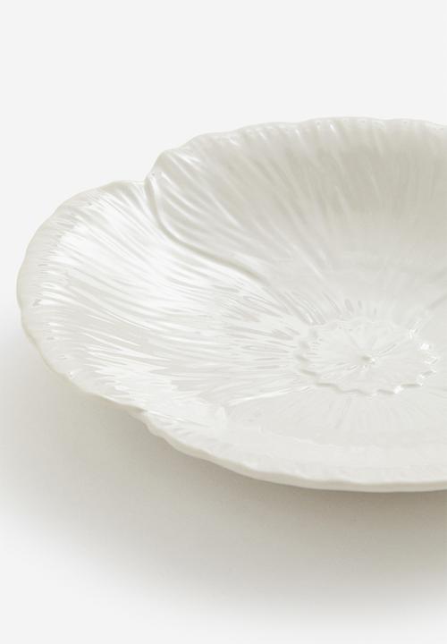 H&M - Small stoneware plate - white