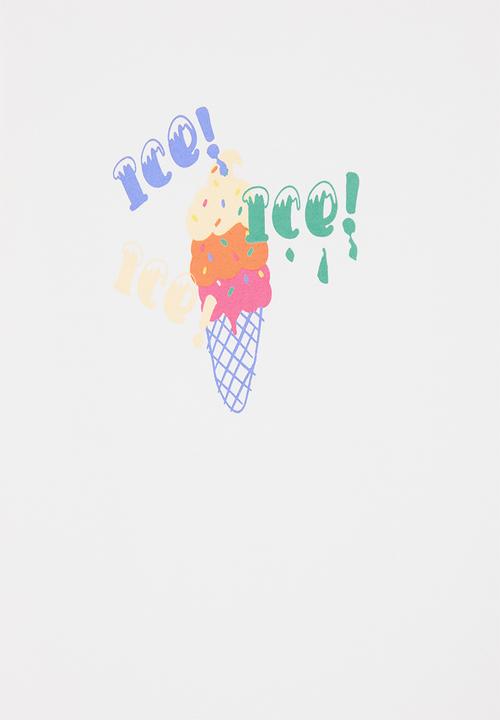 Pop Candy - Ice cream print tee - white