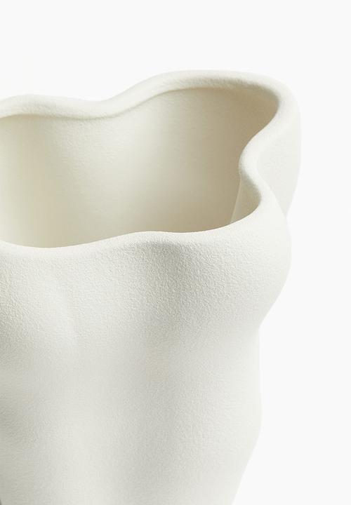 H&M - Tall stoneware vase - white