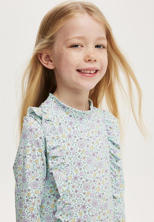 Cotton On - Lydia one piece - barber blue/mimi ditsy