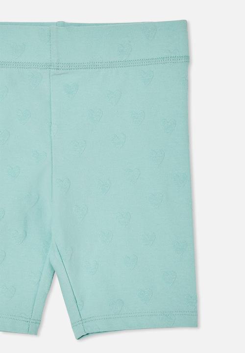 Cotton On - Hailey bike short - barber blue/hearts