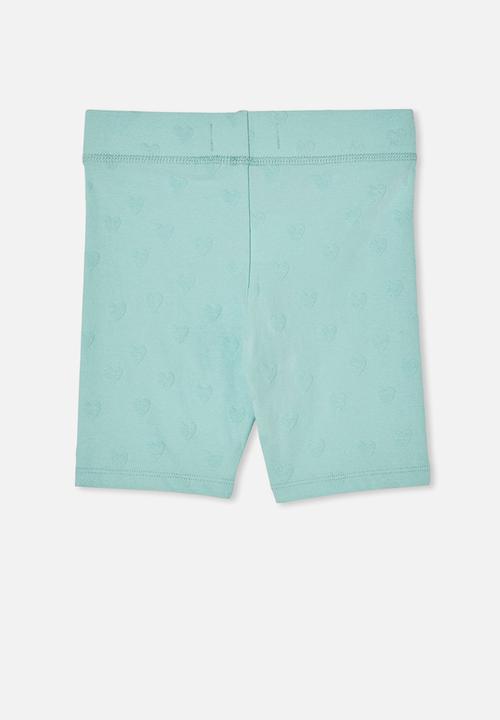 Cotton On - Hailey bike short - barber blue/hearts