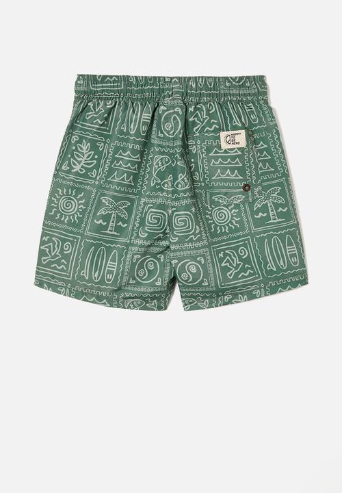 Cotton On - Bailey board short - swag green/deep sage medi coast