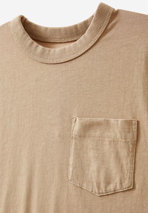 Cotton On - The essential short sleeve tee - taupy brown wash