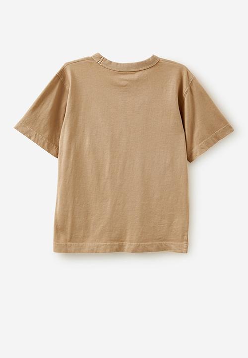 Cotton On - The essential short sleeve tee - taupy brown wash