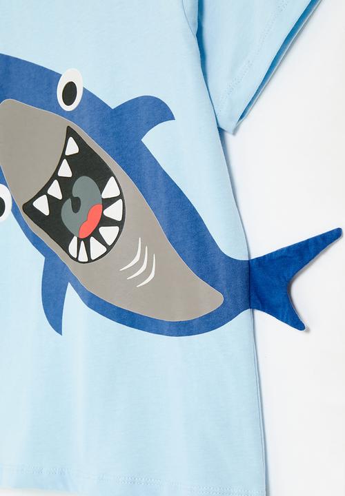 Pop Candy - Shark tee-light blue