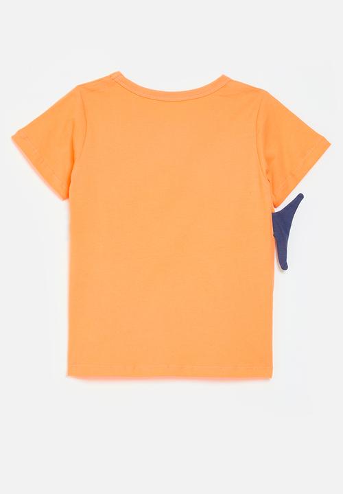 Pop Candy - Shark print tee - orange