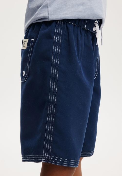 Cotton On - Bobby board short - in the navy/white stitch