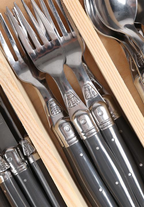 Superbalist Wine & Dine - Laguiole 24 Pce Tonic Grey Cutlery Set