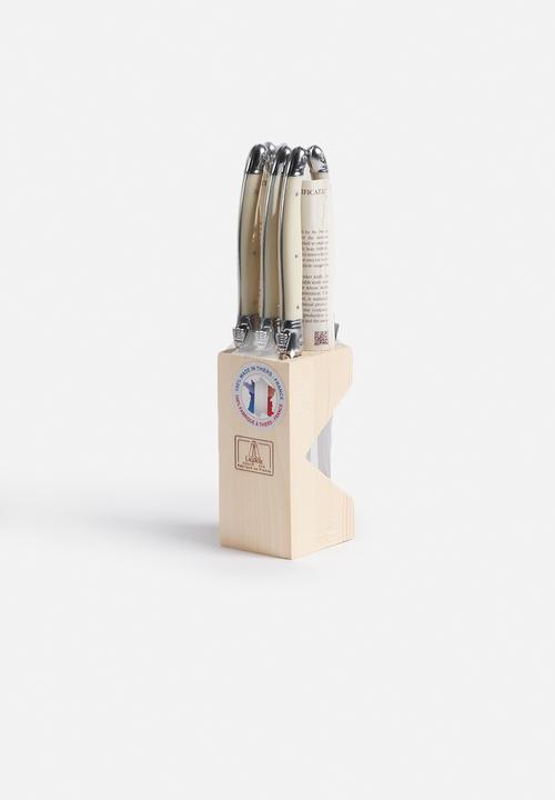 Superbalist Wine & Dine - 6 Pce Ivory Steak Knife Block