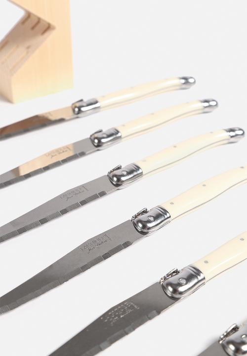 Superbalist Wine & Dine - 6 Pce Ivory Steak Knife Block