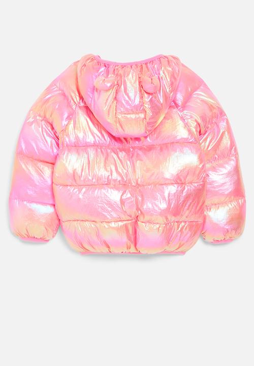Pop Candy - Metallic puffer jacket - pink