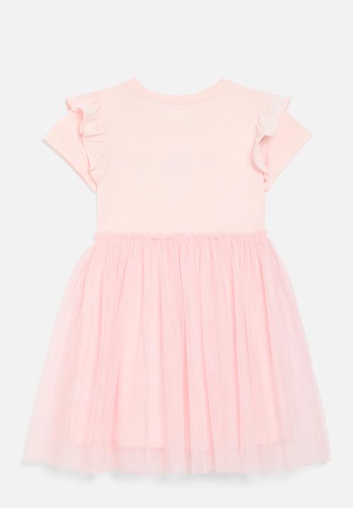 Pop Candy - Printed mesh dress - light pink