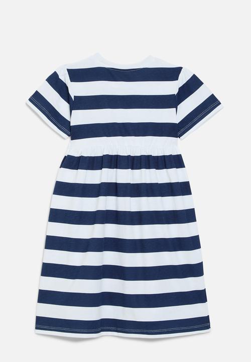 Pop Candy - Striped dress - blue & white