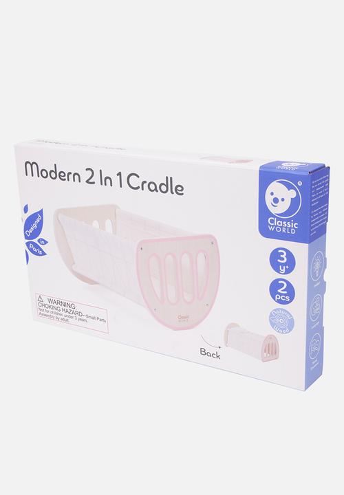 Greenbean Learning - 2-in-1 doll toy cradle - multi
