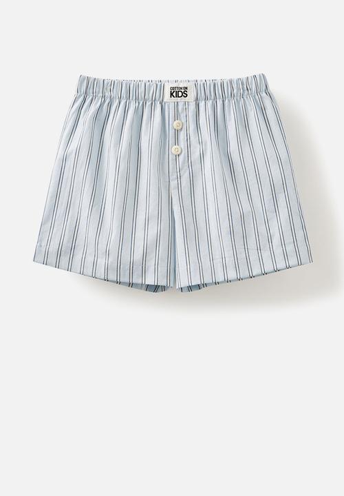 Cotton On - Kelce short sleeve pyjama set - cloud marle/ frosty blue billy stripe