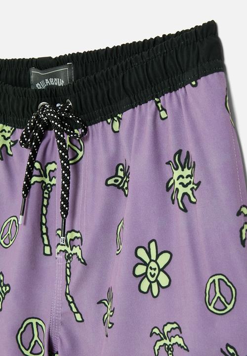 Billabong  - Sundays shady elastic - black & purple