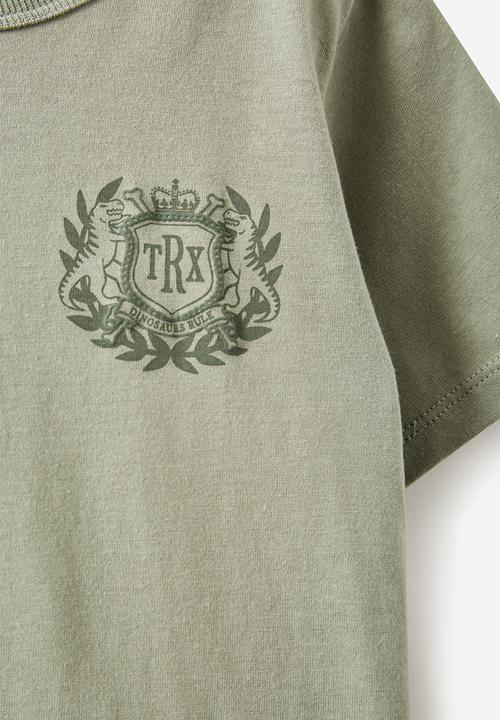 Cotton On - Kelce short sleeve pyjama set - deep sage/ gingham