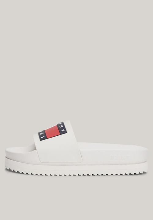 Tommy Hilfiger - Elevated flatform slide - ecru