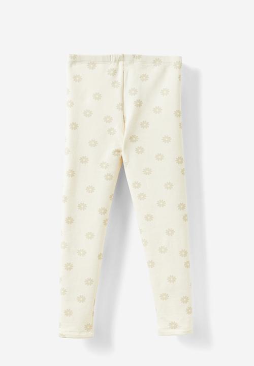 Cotton On - Maya fleece legging - dark vanilla/demi daisy