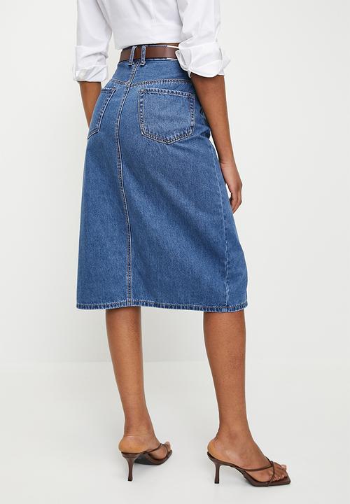 Superbalist - Denim pencil skirt - mid blue