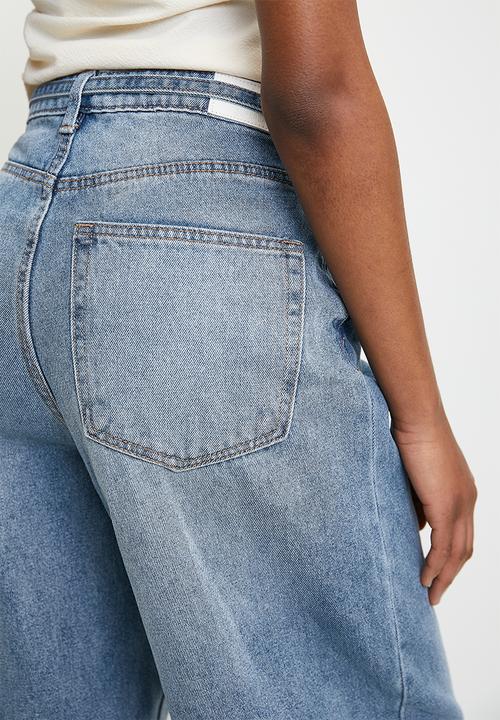 Superbalist - Denim barrel leg - mid blue