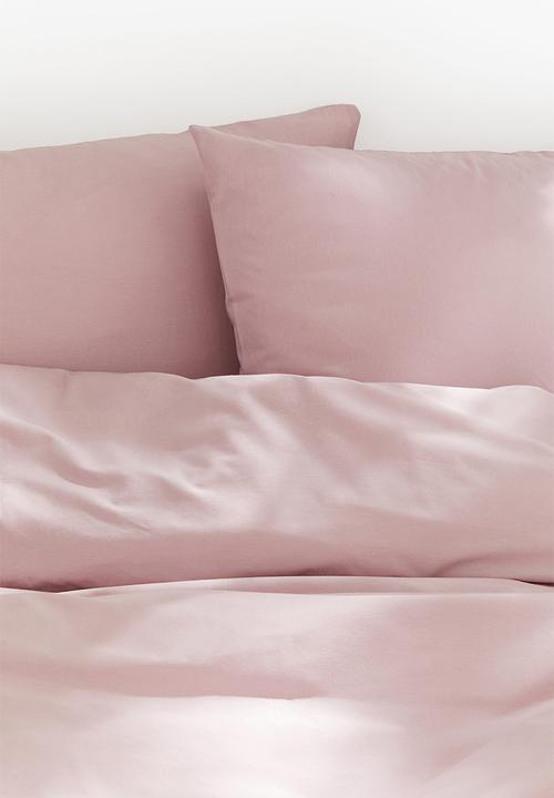 H&M - Cotton double/king duvet cover set - pink