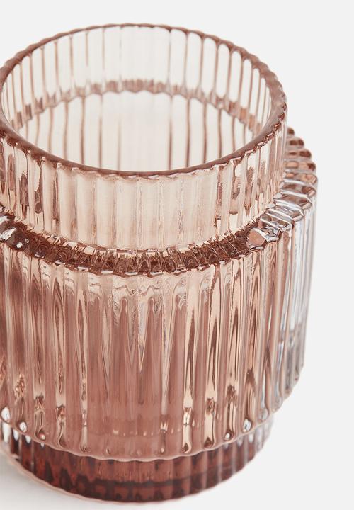 H&M - Glass candle holder - beige