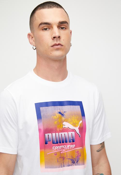 PUMA - Graphics Photoprint Tee M - Puma White