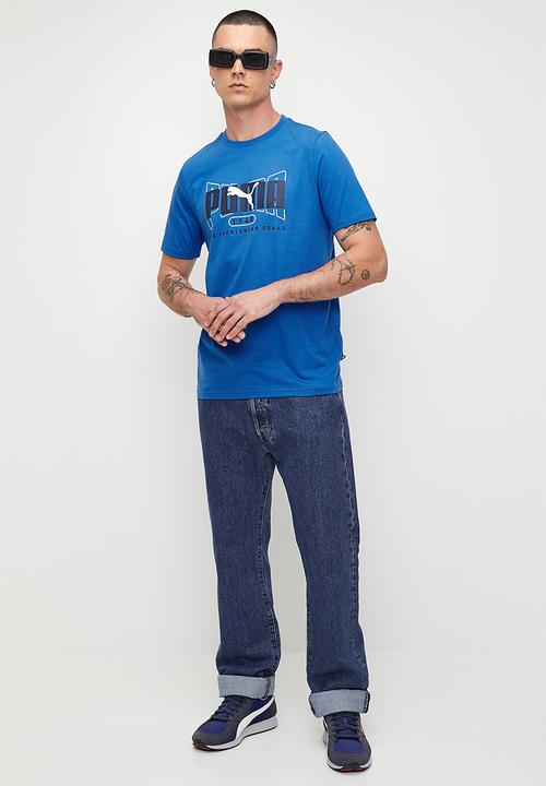 PUMA - Graphics Execution Tee M - Racing Blue