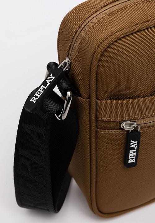 Replay - Polyester Oxford Cross Body Bag - Lt Brown Smoke
