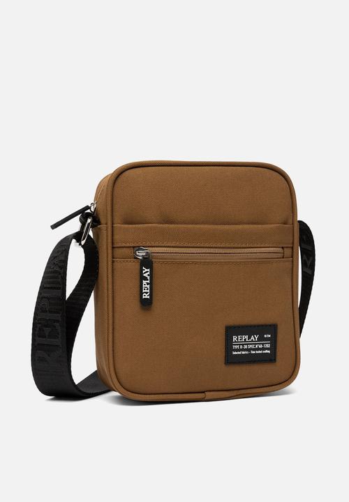Replay - Polyester Oxford Cross Body Bag - Lt Brown Smoke