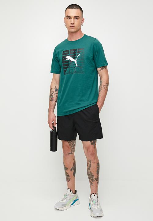 PUMA - Graphics Puma Wording Tee - Cold Green