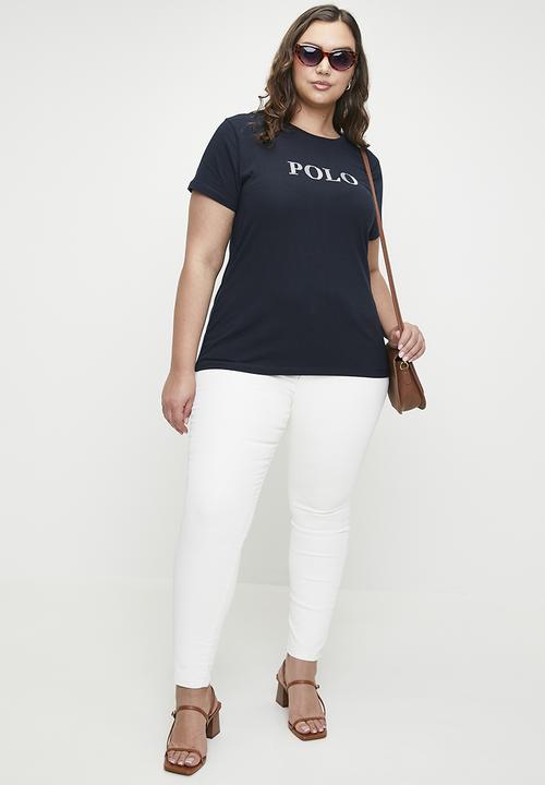 POLO - Plus Wmn Asha Embroidered Short Sleeve T-Shirt - Navy
