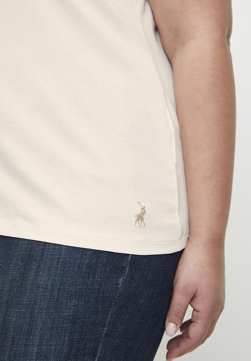 POLO - Plus Wmn Asha Embroidered Short Sleeve T-Shirt - Off White