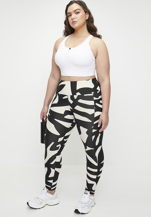 Lizzy - Plus ocarina elasticated leggings - monochrome abstract